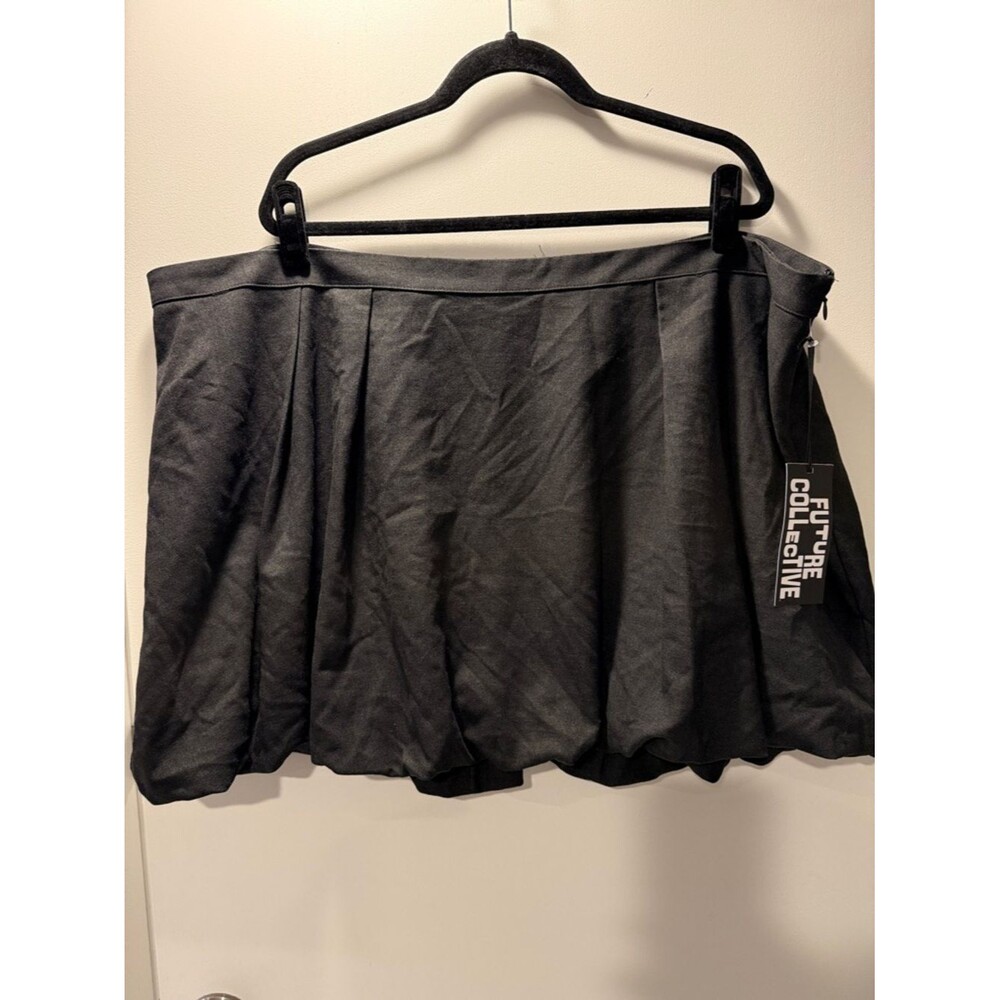 Future Collective Black Circle Skirt - Flared Skater Style